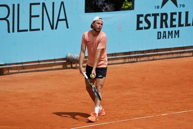 Alexandre Muller (FRA), APRIL 29, 2025 - Tennis : Alexandre Muller during singles round of 32 match against Frances Tiafoe on the ATP, Tennis Herren tour Masters 1000 tournaments Mutua Madrid Open tennis tournament at the Caja Magica in Madrid, Spain. Noxthirdxpartyxsales  (289068123)