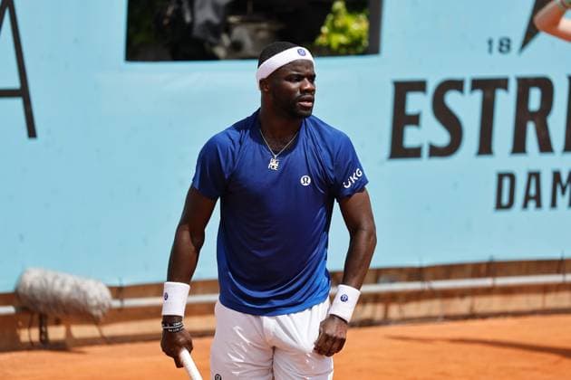 Frances Tiafoe (USA), APRIL 29, 2025 - Tennis : Frances Tiafoe during singles round of 32 match against Alexandre Muller on the ATP, Tennis Herren tour Masters 1000 tournaments Mutua Madrid Open tennis tournament at the Caja Magica in Madrid, Spain. Noxthirdxpartyxsales  (289068221)