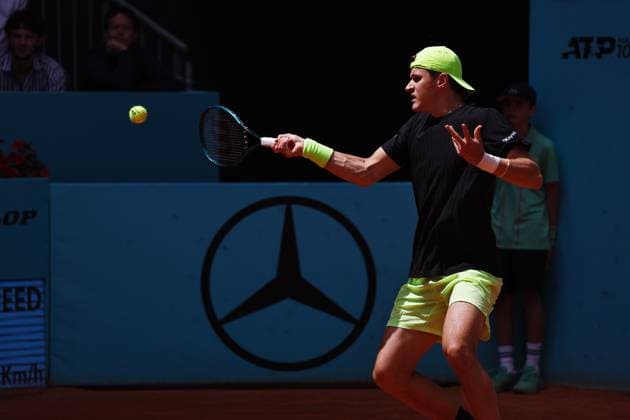 Jakub Mensik (CZE), APRIL 29, 2025 - Tennis : Jakub Mensik during singles round of 16 match against Alexander Bublik on the ATP, Tennis Herren tour Masters 1000 tournaments Mutua Madrid Open tennis tournament at the Caja Magica in Madrid, Spain. Noxthirdxpartyxsales  (289068617)