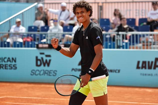 Gabriel Diallo (CAN), APRIL 29, 2025 - Tennis : Gabriel Diallo celebrate after point during singles round of 32 match against Cameron Norrie on the ATP, Tennis Herren tour Masters 1000 tournaments Mutua Madrid Open tennis tournament at the Caja Magica in Madrid, Spain. Noxthirdxpartyxsales  (289068873)