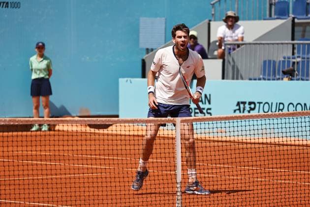 Cameron Norrie (GBR), APRIL 29, 2025 - Tennis : Cameron Norrie celebrate after point during singles round of 32 match against Gabriel Diallo on the ATP, Tennis Herren tour Masters 1000 tournaments Mutua Madrid Open tennis tournament at the Caja Magica in Madrid, Spain. Noxthirdxpartyxsales  (289069021)