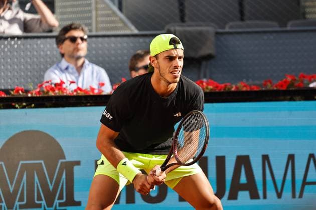 Francisco Ferundolo (ARG), APRIL 29, 2025 - Tennis : Francisco Ferundolo during singles round of 16 match against Alexander Zverev on the ATP, Tennis Herren tour Masters 1000 tournaments Mutua Madrid Open tennis tournament at the Caja Magica in Madrid, Spain. Noxthirdxpartyxsales  (289069101)