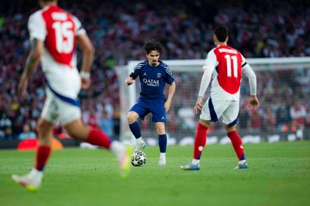 Arsenal FC v Paris Saint-Germain - UEFA Champions League Semi-final First Leg é¸æ‰‹a during the UEFA Champions League semi-final first leg match between Arsenal and Paris Saint-Germain at Emirates Stadium in London, England, on April 29, 2025. Copyright: xTaiseixIwamotox