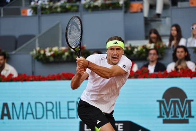 Alexander Zverev (GER), APRIL 29, 2025 - Tennis : Alezxander Zverev during singles round of 16 match against Francisco Ferundolo on the ATP, Tennis Herren tour Masters 1000 tournaments Mutua Madrid Open tennis tournament at the Caja Magica in Madrid, Spain. Noxthirdxpartyxsales  (289069553)
