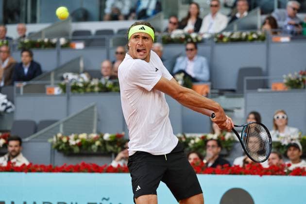 Alexander Zverev (GER), APRIL 29, 2025 - Tennis : Alezxander Zverev during singles round of 16 match against Francisco Ferundolo on the ATP, Tennis Herren tour Masters 1000 tournaments Mutua Madrid Open tennis tournament at the Caja Magica in Madrid, Spain. Noxthirdxpartyxsales  (289069670)