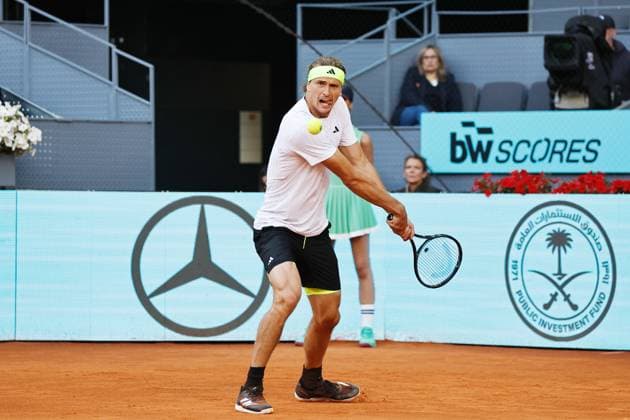 Alexander Zverev (GER), APRIL 29, 2025 - Tennis : Alezxander Zverev during singles round of 16 match against Francisco Ferundolo on the ATP, Tennis Herren tour Masters 1000 tournaments Mutua Madrid Open tennis tournament at the Caja Magica in Madrid, Spain. Noxthirdxpartyxsales  (289069709)