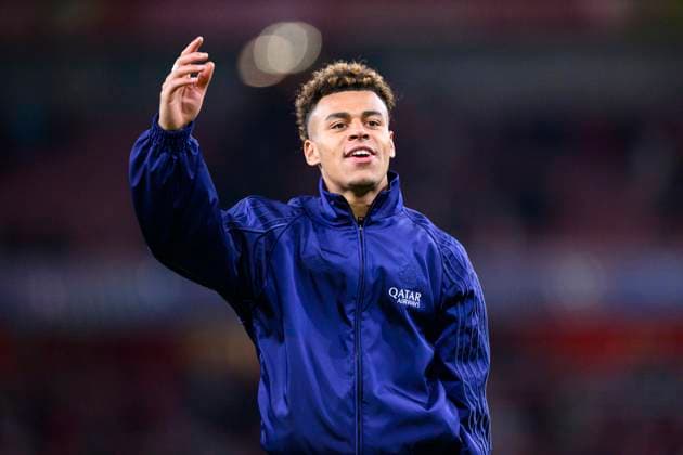 Arsenal FC v Paris Saint-Germain - UEFA Champions League 2024 25 Semi-Finals First Leg LONDON, ENGLAND - APRIL 29: DÃ sirÃ DouÃ of Paris Saint Germain celebrates following the UEFA Champions League 2024 25 Semi Final First Leg match between Arsenal FC and Paris Saint-Germain at Arsenal Stadium on April 29, 2025 in London, England. (Photo by Richard Callis Sports Press Photo) LondonUnited Kingdom  Copyright: xRichardxCallisx