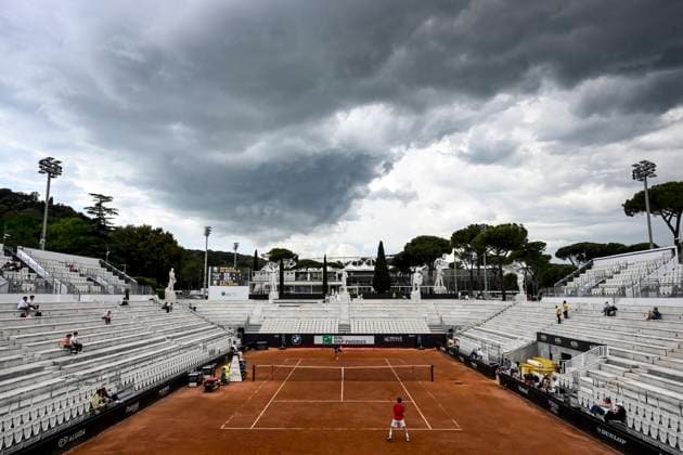A general view of the Nicola Pietrangeli court during the Internazionali BNL d Italia 2025 tennis tournament at Foro Italico in Rome, Italy on April 29, 2025. andreaxstaccioli