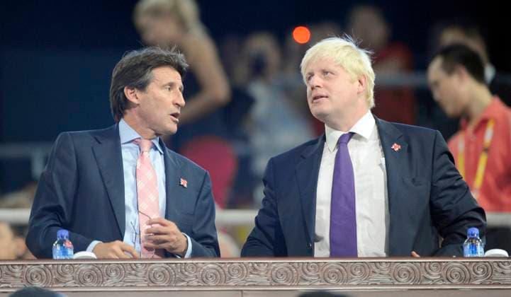 Olympic Games, Olympische Spiele, Olympia, OS BEIJING 2008 OLYMPIC GAMES BEIJING 2008. 16th DAY 24 8 08. THE CLOSING CEREMONY. SEBASTIAN COE AND BORIS JOHNSON PICTURE DAVID ASHDOWN. Copyright: xDAVIDxASHDOWNx DMGTCHPDPICT000349856334
