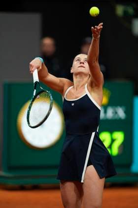 April 29, 2025, Madrid, Madrid, Spain: Marta Kostiuk of Ukraine in action against Anastasiya Potapova of Russia during the Mutua Madrid Open 2025, ATP, Tennis Herren Masters 1000 and WTA, Tennis Damen 1000 tennis tournament, celebrated at Caja Magica on April 29, 2025 in Madrid, Spain. Madrid Spain - ZUMAa181 20250429_zaa_a181_611 Copyright: xOscarxJ.xBarrosox