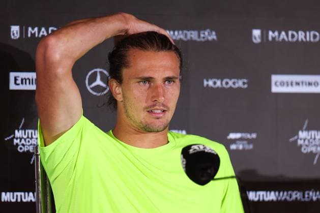 April 29, 2025, Madrid, Madrid, Spain: Alexander Zverev of Germany attends his press conference, PK, Pressekonferenz during the Mutua Madrid Open 2025, ATP, Tennis Herren Masters 1000 and WTA, Tennis Damen 1000 tennis tournament, celebrated at Caja Magica on April 29, 2025 in Madrid, Spain. Madrid Spain - ZUMAa181 20250429_zaa_a181_473 Copyright: xIrinaxR.xHipolitox