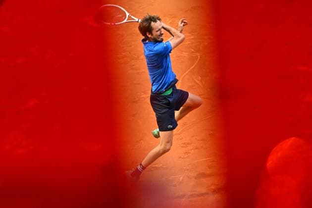 Mutua Madrid Open - 8th Final - Daniil Medvedev - Madrid Daniil Medvedev (RUS) during his third round match at the Mutua Madrid Open in Madrid , Spain, on April, 29, 2025. Photo by Corinne Dubreuil ABACAPRESS.COM Madrid Spain  Copyright: xDubreuilxCorinne ABACAx