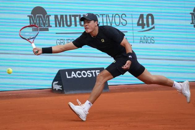 TENNIS - MUTUA MADRID OPEN 2025 Laurent Lairys MAXPPP - Brandon Nakashima of Etats-Unis during the Mutua Madrid Open 2025, ATP, Tennis Herren Masters 1000 and WTA, Tennis Damen 1000, tennis tournament on 29 April 2025 at Caja Magica in Madrid, Spain - Photo Laurent Lairys MAXPPP Madrid Spain  Copyright: xMAXPPPxLaurentxLairysx LLR202504304861 LLR202504304861