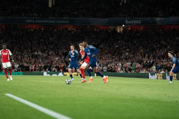 Arsenal v Paris Saint-Germain - UEFA Champions League 2024 25 Semi Final First Leg LONDON, ENGLAND - APRIL 29: Ousmane Dembele during the UEFA Champions League 2024 25 Semi Final first Leg match between Arsenal and Paris Saint-Germain at Arsenal Emirate Stadium on April 29, 2025 in London, England., Credit:Lounis Tiar Avalon United Kingdom, London, Arsenal  Copyright: xLounisxTiarx xAvalonx 0993695605