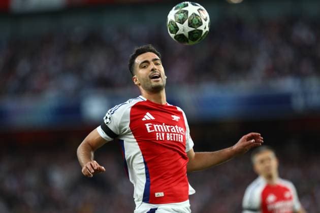 April 29, 2025, London, United Kingdom: MIKEL MERINO of Arsenal reacts in the UEFA 2024 25 Semi-Final first leg game between ARSENAL and PARIS SAINT GERMAIN at the Emirates Stadium in London, England London United Kingdom - ZUMAc179 20250429_zep_c179_255 Copyright: xMickaelxChavetx