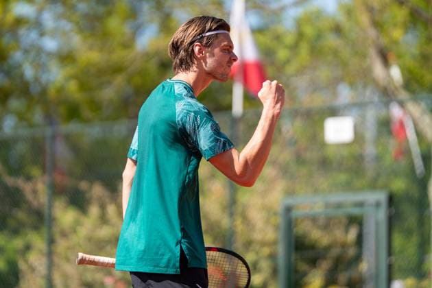 2025-04-29 ITF tournament Oegstgeest OEGSTGEEST, NETHERLANDS - APRIL 29: Brian Bozemoj of The Netherlands during the ITF tournament on April 29, 2025 in Oegstgeest, Netherlands Oegstgeest Oegstgeester Lawn Tennis Club Netherlands Content not available for redistribution in The Netherlands directly or indirectly through any third parties. Copyright: xMarleenxFouchierx