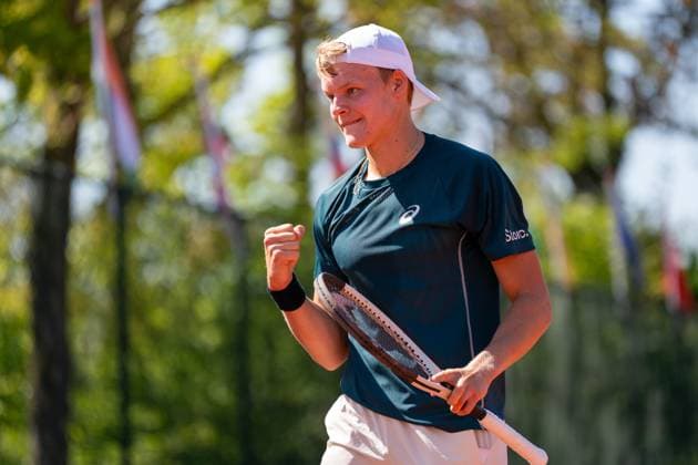 2025-04-29 ITF tournament Oegstgeest OEGSTGEEST, NETHERLANDS - APRIL 29: Abel Forger of The Netherlands during the ITF tournament on April 29, 2025 in Oegstgeest, Netherlands Oegstgeest Oegstgeester Lawn Tennis Club Netherlands Content not available for redistribution in The Netherlands directly or indirectly through any third parties. Copyright: xMarleenxFouchierx