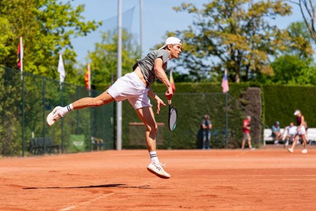 2025-04-29 ITF tournament Oegstgeest OEGSTGEEST, NETHERLANDS - APRIL 29: Jurriaan Bol of The Netherlands during the ITF tournament on April 29, 2025 in Oegstgeest, Netherlands Oegstgeest Oegstgeester Lawn Tennis Club Netherlands Content not available for redistribution in The Netherlands directly or indirectly through any third parties. Copyright: xMarleenxFouchierx
