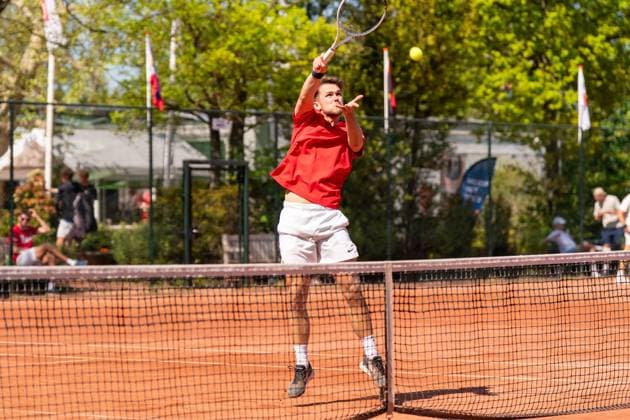 2025-04-29 ITF tournament Oegstgeest OEGSTGEEST, NETHERLANDS - APRIL 29: Stijn Pel of The Netherlands during the ITF tournament on April 29, 2025 in Oegstgeest, Netherlands Oegstgeest Oegstgeester Lawn Tennis Club Netherlands Content not available for redistribution in The Netherlands directly or indirectly through any third parties. Copyright: xMarleenxFouchierx