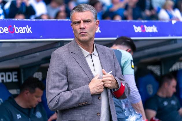 2025-04-27 KRC Genk v Royal Antwerp FC - Jupiler Pro League Championship Play Offs GENK, BELGIUM - APRIL 27: Coach Andries Ulderink of Royal Antwerp FC prior to the Jupiler Pro League Championship Play Offs match between KRC Genk and Royal Antwerp FC at Cegeka Arena on April 27, 2025 in Genk, Belgium. Genk Cegeka Arena Belgium Content not available for redistribution in The Netherlands directly or indirectly through any third parties. Copyright: xJorisxVerwijstx