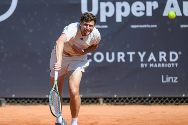 TENNIS - ATP, Tennis Herren DANUBE Upper Austria Open MAUTHAUSEN,AUSTRIA,30.APR.25 - TENNIS - ATP Challenger Tour, DANUBE Upper Austria Open. Image shows Ivan Liutarevich.  GEPAxpictures xChristianxMoser