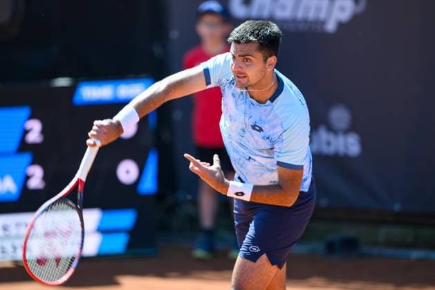 TENNIS - ATP, Tennis Herren DANUBE Upper Austria Open MAUTHAUSEN,AUSTRIA,30.APR.25 - TENNIS - ATP Challenger Tour, DANUBE Upper Austria Open. Image shows Tomas Barrios Vera (CHI).  GEPAxpictures xChristianxMoser