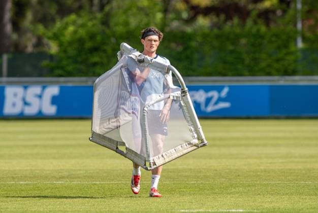 Soccer, Men, Season 2024 25, 2 Bundesliga, Hertha BSC, Training, Fabian Reese Hertha BSC , 30 04 2025, Copyright: xSebastianxRäppold MatthiasxKochx
