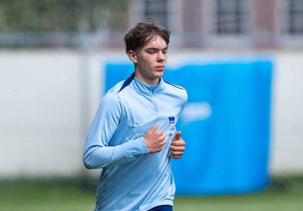 Soccer, Men, Season 2024 25, 2 Bundesliga, Hertha BSC, Training, Kennet Eichhorn Hertha BSC , 30 04 2025, Copyright: xSebastianxRäppold MatthiasxKochx