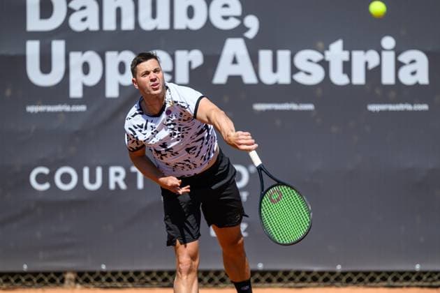 TENNIS - ATP, Tennis Herren DANUBE Upper Austria Open MAUTHAUSEN,AUSTRIA,30.APR.25 - TENNIS - ATP Challenger Tour, DANUBE Upper Austria Open. Image shows Marcus Willis (GBR).  GEPAxpictures xChristianxMoser
