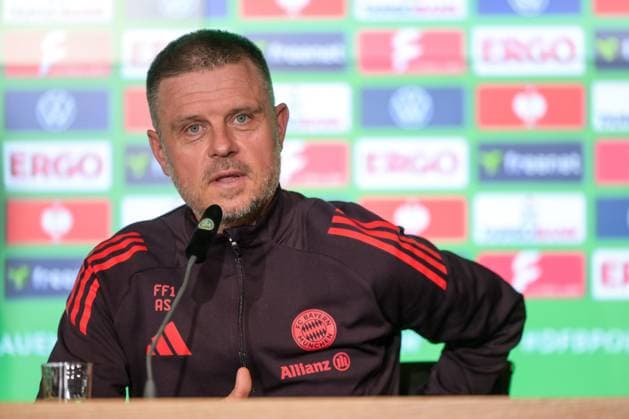 Soccer, DFB Cup Women, 20250430, Press conference MD 1 FC Bayern Munich SV Werder Bremen In the picture Coach Bayern Alexander STRAUS Köln Rhein Energie Stadion Nordrhein Westfalen Germany Copyright: Passion2Press MarkusxFischerx