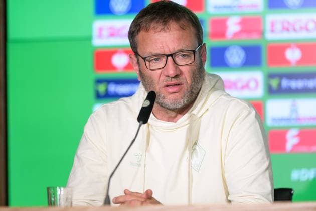 Soccer, DFB Cup Women, 20250430, Press conference MD 1 FC Bayern Munich SV Werder Bremen In the picture Coach Bremen Thomas HORSCH Cologne Rhein Energie Stadium North Rhine-Westphalia Germany Copyright: Passion2Press MarkusxFischerx