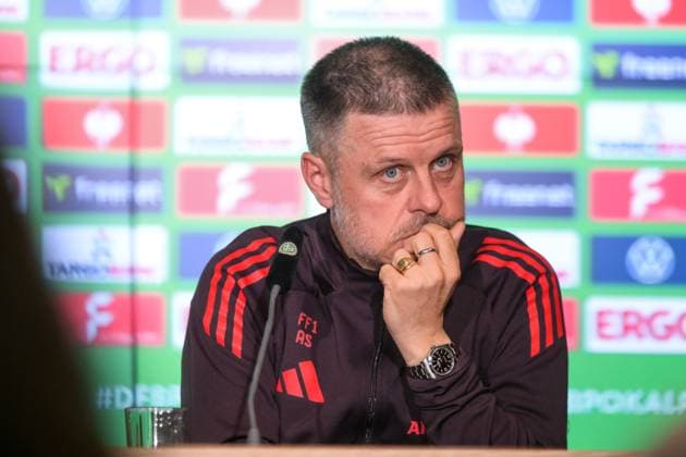 Soccer, DFB Cup Women, 20250430, Press conference MD 1 FC Bayern Munich SV Werder Bremen In the picture Coach Bayern Alexander STRAUS Köln Rhein Energie Stadion Nordrhein Westfalen Germany Copyright: Passion2Press MarkusxFischerx
