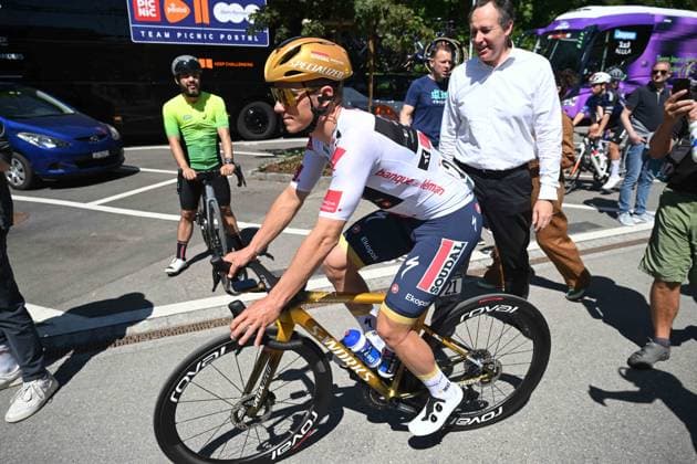 30-04-2025 Tour De Romandie; Tappa 01 Munchenstein - Fribourg; 2025, Soudal - Quick Step; Evenepoel, Remco; Munchenstein; 
