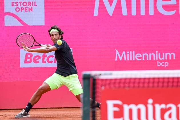 Estoril,Portugal, April 30th, 2025: Henrique Rocha (Portugal) in action during the game between Henrique Rocha (Portugal) vs Nicolas Jerry (Chile) at Estadio Millennium - Clube de Tenis do Estoril,Estoril,Lisbon on April 30th 2025 (Joao Bravo SPP) Copyright: xJoaoxBravoxx xSPPx spp-en-JoBr-JBF-6227