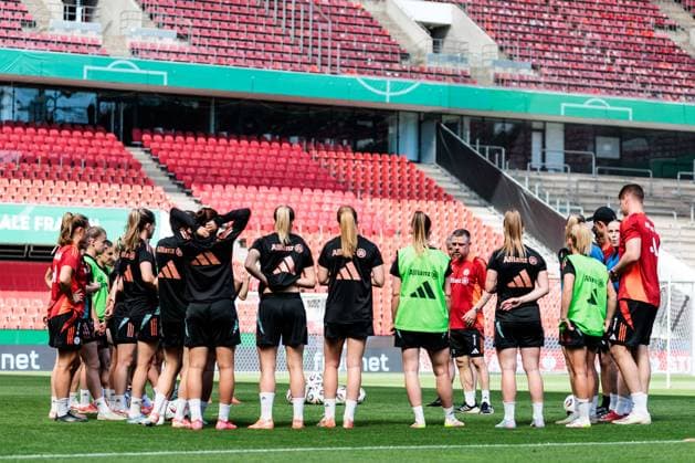 Football, Women, DFB Cup, Bayern Munich, Final training