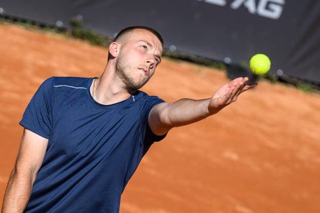 TENNIS - ATP, Tennis Herren DANUBE Upper Austria Open MAUTHAUSEN,AUSTRIA,30.APR.25 - TENNIS - ATP Challenger Tour, DANUBE Upper Austria Open. Image shows Syl Gaxherri (AUT).  GEPAxpictures xChristianxMoser