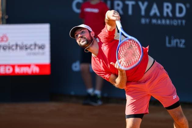 TENNIS - ATP, Tennis Herren DANUBE Upper Austria Open MAUTHAUSEN,AUSTRIA,30.APR.25 - TENNIS - ATP Challenger Tour, DANUBE Upper Austria Open. Image shows Jurij Rodionov (AUT).  GEPAxpictures xChristianxMoser