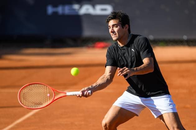 TENNIS - ATP, Tennis Herren DANUBE Upper Austria Open MAUTHAUSEN,AUSTRIA,30.APR.25 - TENNIS - ATP Challenger Tour, DANUBE Upper Austria Open. Image shows Cristian Garin (CHI).  GEPAxpictures xChristianxMoser