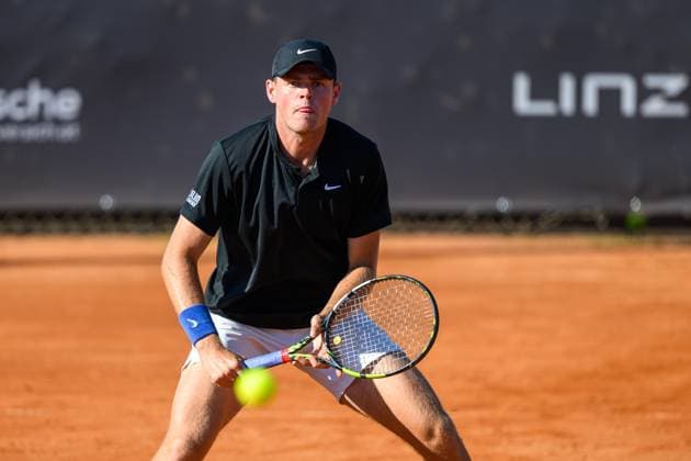 TENNIS - ATP, Tennis Herren DANUBE Upper Austria Open MAUTHAUSEN,AUSTRIA,30.APR.25 - TENNIS - ATP Challenger Tour, DANUBE Upper Austria Open. Image shows David Stevenson (GBR).  GEPAxpictures xChristianxMoser