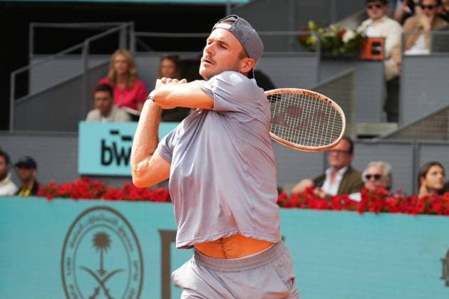 Tennis player Jack Draper vs Tommy Paul during the Madrid 2025 Masters Series in Madrid on 30 April 2025. Cordon Press 