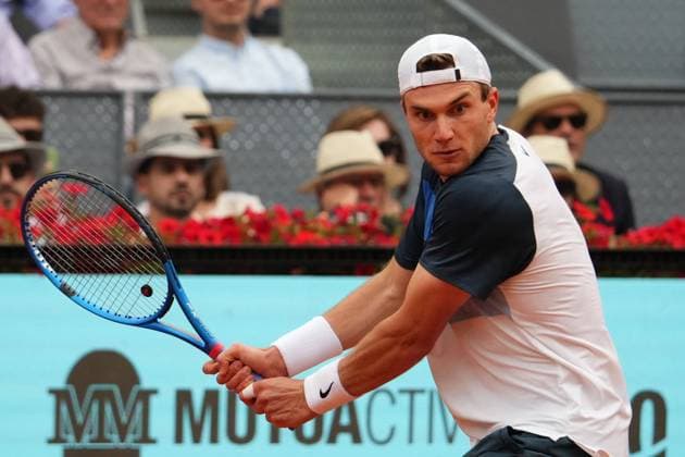 Tennis player Jack Draper vs Tommy Paul during the Madrid 2025 Masters Series in Madrid on 30 April 2025. Cordon Press 