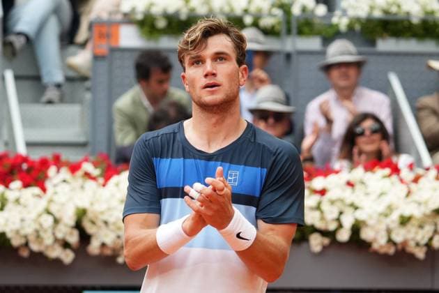Tennis player Jack Draper vs Tommy Paul during the Madrid 2025 Masters Series in Madrid on 30 April 2025. Cordon Press 