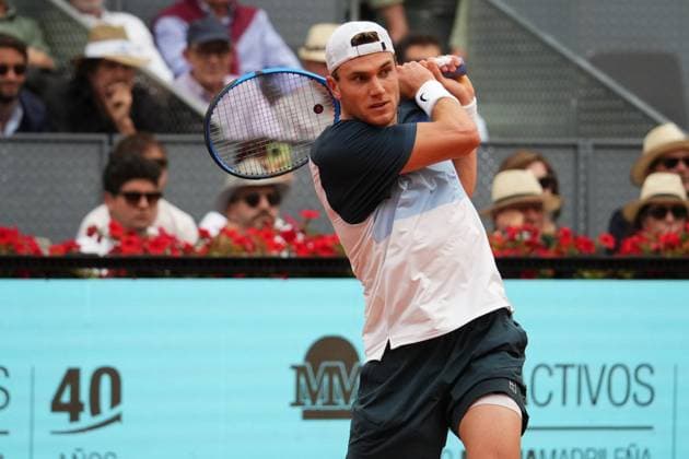 Tennis player Jack Draper vs Tommy Paul during the Madrid 2025 Masters Series in Madrid on 30 April 2025. Cordon Press 
