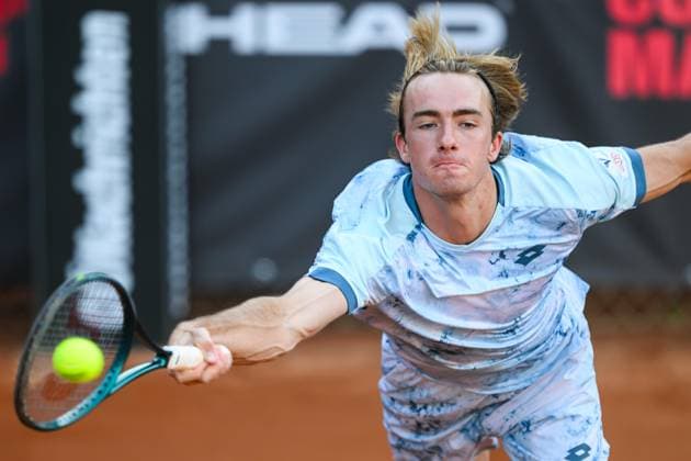 TENNIS - ATP, Tennis Herren DANUBE Upper Austria Open MAUTHAUSEN,AUSTRIA,30.APR.25 - TENNIS - ATP Challenger Tour, DANUBE Upper Austria Open. Image shows Lukas Neumayer (AUT).  GEPAxpictures xChristianxMoser