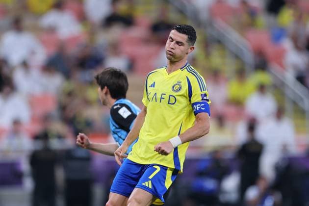Al-Nassr FC vs Kawasaki Frontale - AFC Champions League Elite Semi Finals JEDDAH, SAUDI ARABIA - April 30: Cristiano Ronaldo of Team Al-Nassr FC reacts during the AFC Champions League Elite Semi Finals match between Al-Nassr FC and Kawasaki Frontale at King Abdullah Sports City Stadium on April 30, 2025 in Jeddah, Saudi Arabia. Jeddah Saudi Arabia Copyright: xAbdullahxAhmedx
