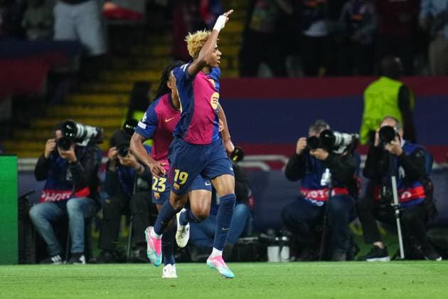 Barcelona, Spain, Season 2024 2025, UEFA Champions League, Semi-finals, first leg, FC Barcelona, Barca v FC Inter de Milan, Lluis Companys Stadium, 30 April 2025 Copyright: xBaguxBlancox xPressinphotox