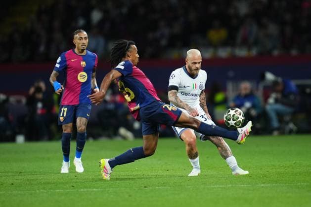 Barcelona, Spain, Season 2024 2025, UEFA Champions League, Semi-finals, first leg, FC Barcelona, Barca v FC Inter de Milan, Lluis Companys Stadium, 30 April 2025 Copyright: xBaguxBlancox xPressinphotox
