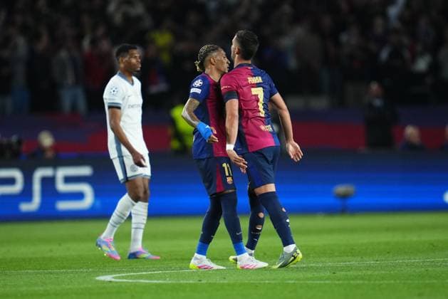 Barcelona, Spain, Season 2024 2025, UEFA Champions League, Semi-finals, first leg, FC Barcelona, Barca v FC Inter de Milan, Lluis Companys Stadium, 30 April 2025 Copyright: xBaguxBlancox xPressinphotox