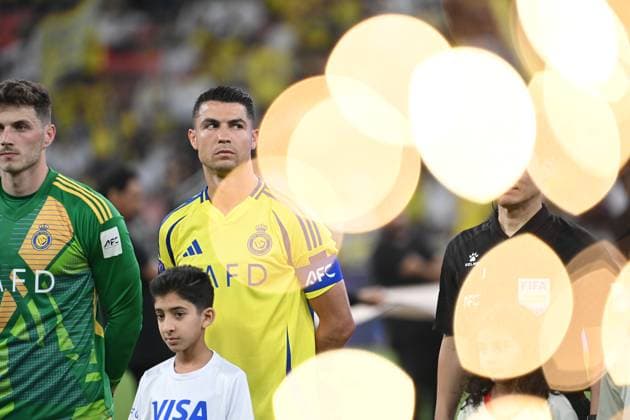 Al Nassr Club (KSA) vs Kawasaki Frontale (JPN) JEDDAH, SAUDI ARABIA - APRIL 30: Ronaldo Al Nassr Club (KSA) vs Kawasaki Frontale (JPN) during the AFC Champions League Elite match betweenc at alinma bank stadium at king abdullah sports city.
