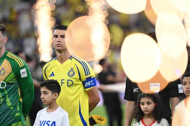 Sport Bilder des Tages Al Nassr Club (KSA) vs Kawasaki Frontale (JPN) JEDDAH, SAUDI ARABIA - APRIL 30: Ronaldo Al Nassr Club (KSA) vs Kawasaki Frontale (JPN) during the AFC Champions League Elite match betweenc at alinma bank stadium at king abdullah sports city.